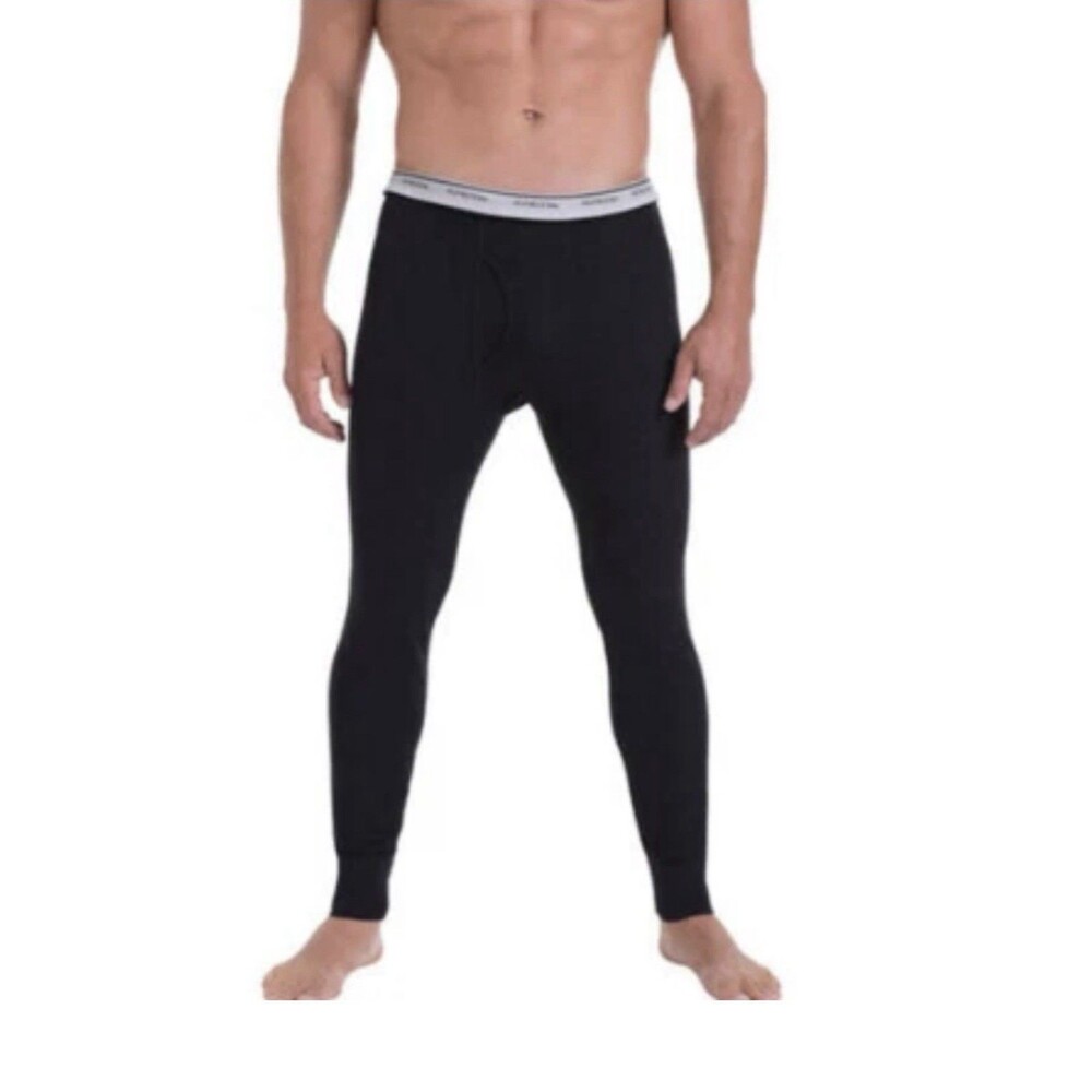 Fruit of the loom Men’s Classic Black Thermal Underwear Size Medium NEW SEALED